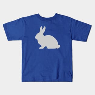 Bunny Rabbit Pattern in Grey Kids T-Shirt